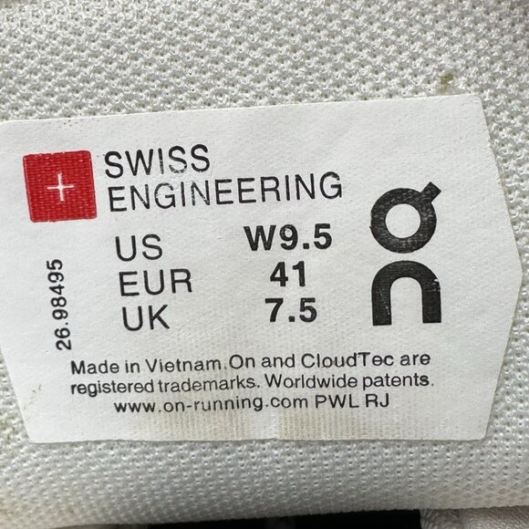 ON CloudNova Womens Size 9.5 White | Pearl Athletic Running Sneakers Comfort - Picture 8 of 8